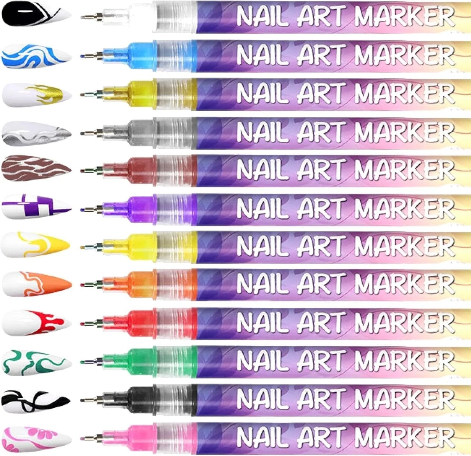 🎅🌟CHRISTMAS SPECIAL DISCOUNT:$16.99⏳12 Colors Nail Art Pens Set🎨💅