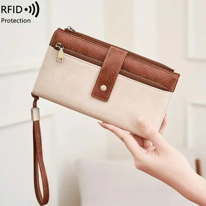 Women's RFID Leather Long Wallet - Stylish Clutch👛