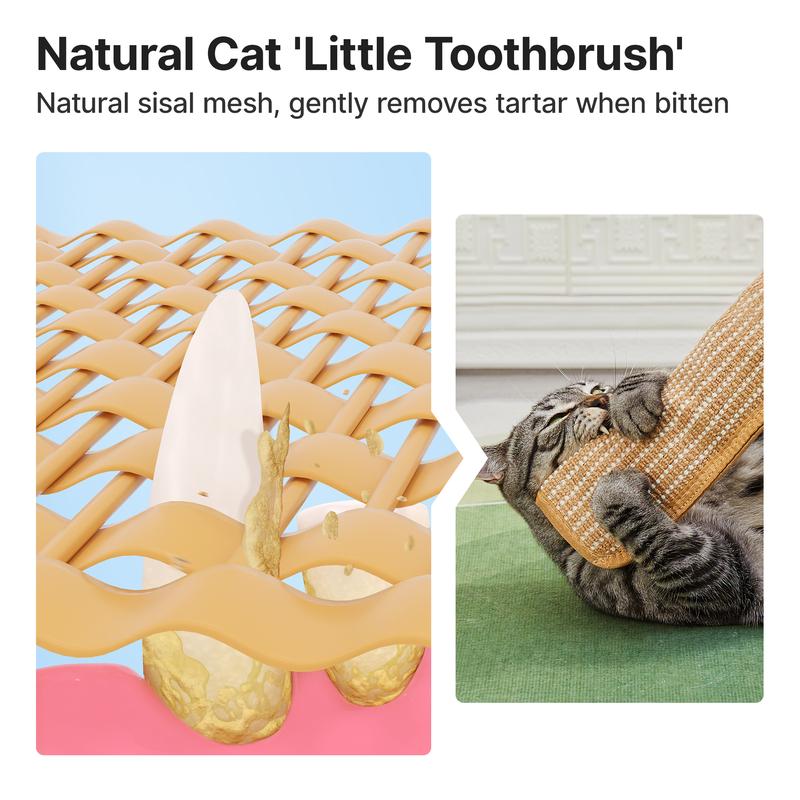 🔥Natural Sisal Catnip Kicker Toy & Dental Pillow