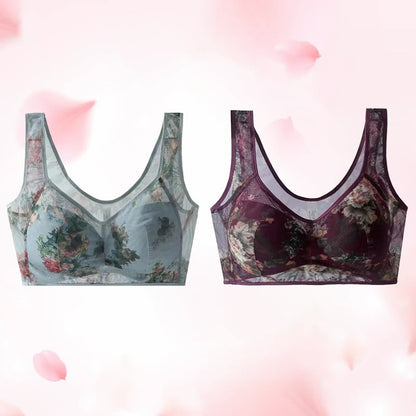 🔥Cooling Comfort Bra Made From Ice Silk And Lace👍