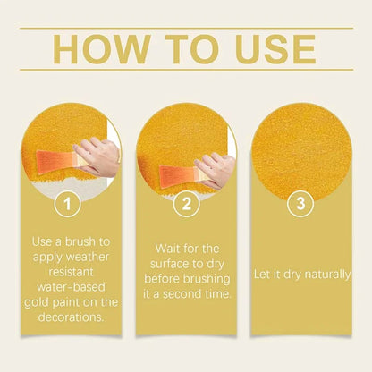 🎨🏡Water-Based Weather-Resistant Gold Paint 🔥Buy 2 Get 1 Free