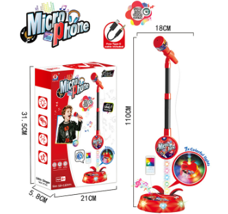 Kids Karaoke Microphone Toy with LED Lights & Music (Ages 2-12 Birthday Gift)