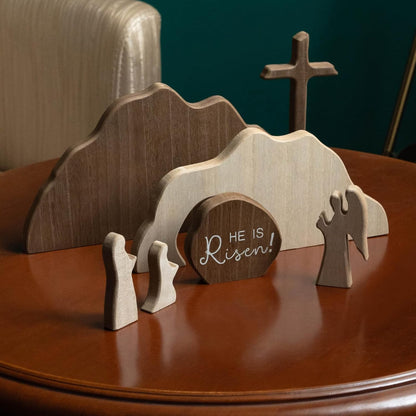 Jesus Nativity and Resurrection Statue Set - Christian Catholic Religious Gifts