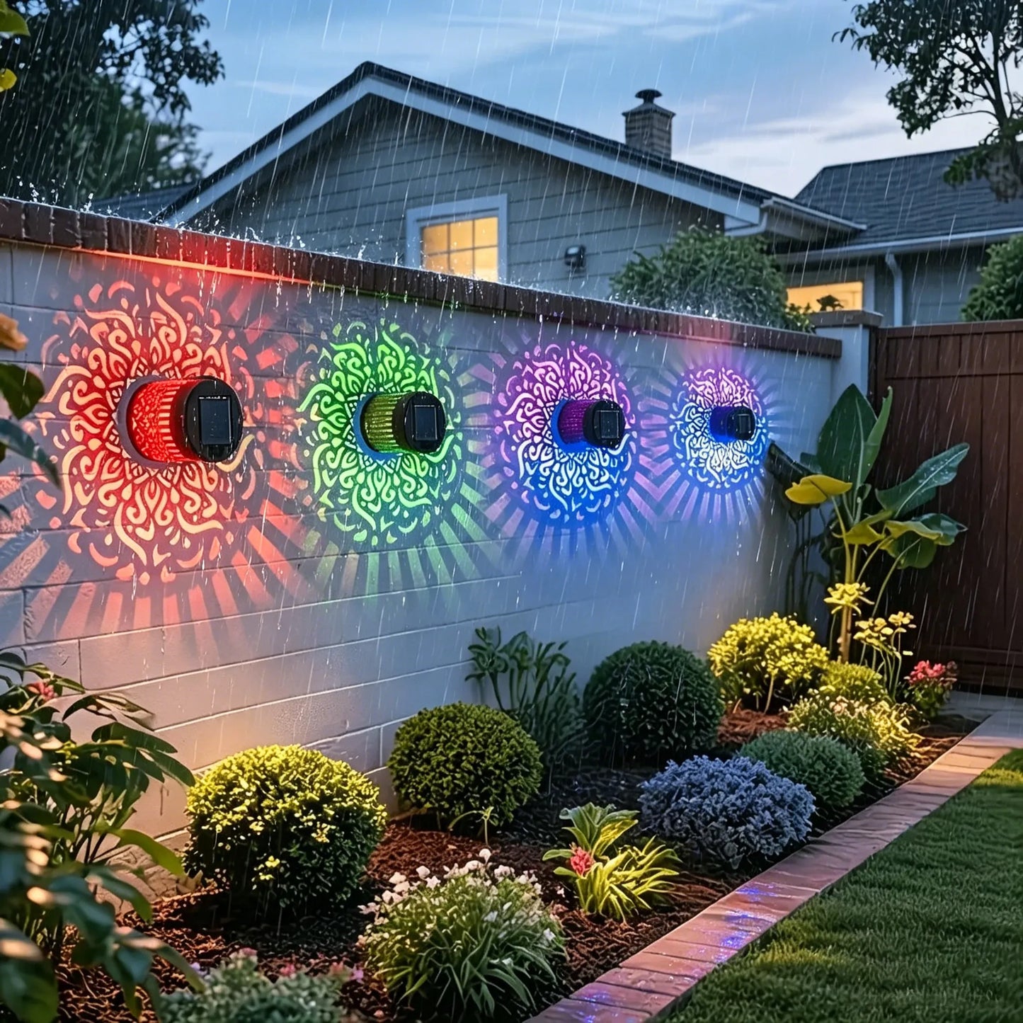 🌟Solar Fence Lights Metal Solar Powered