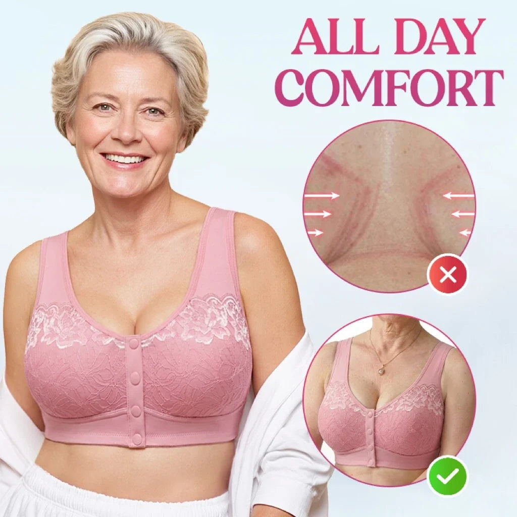 Posy Bra - Front Closure Breathable Cotton Lifting Bra for Seniors