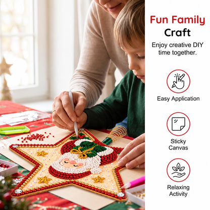🏆Hot Sale⚡DIY Five-Pointed Star Diamond Painting Christmas Tree Topper