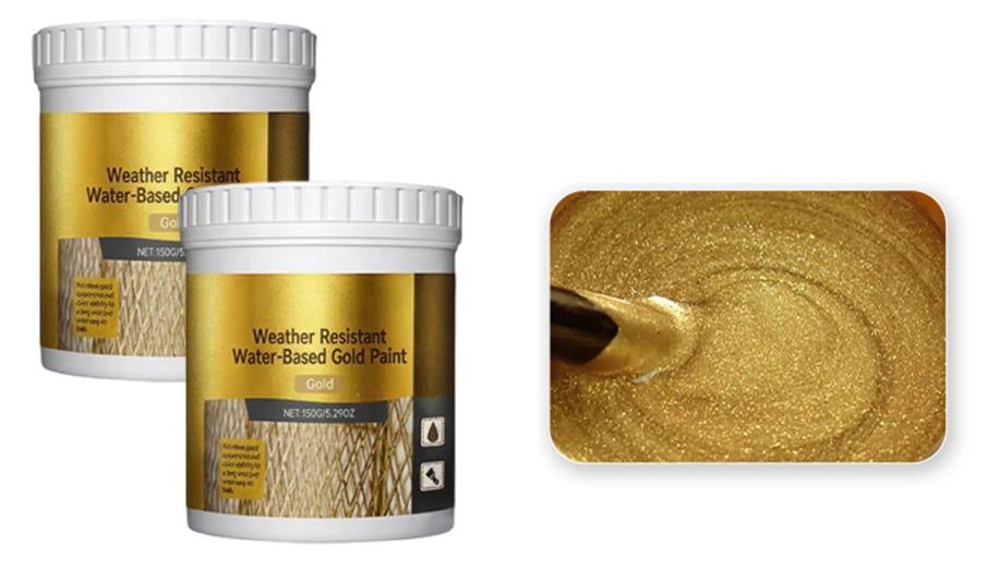 🎨🏡Water-Based Weather-Resistant Gold Paint 🔥Buy 2 Get 1 Free