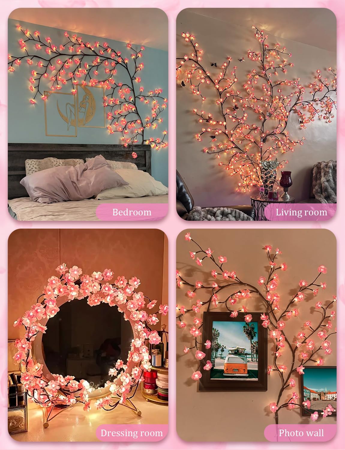 Remote control japanese sakura cherry blossom branch light🌸