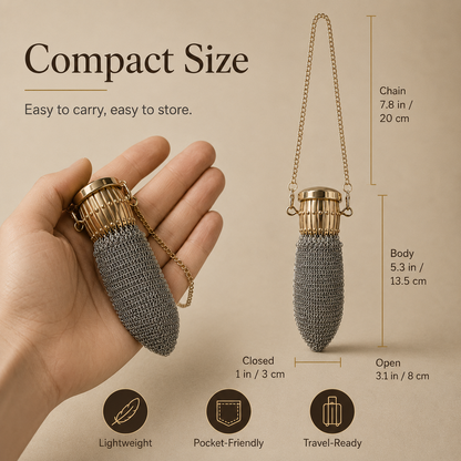 Vintage-Inspired Metal Mesh Coin Purse – Expandable Stainless Steel Pocket Wallet & Collectible Gift