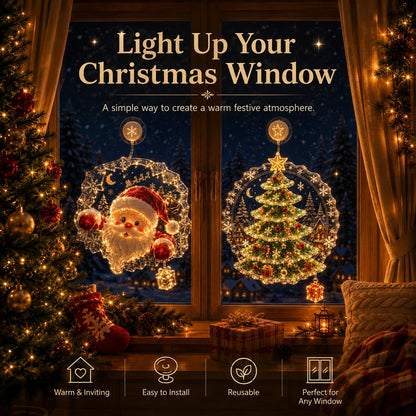 🎄 Weihnachts-Fensterlicht mit Saugnapf