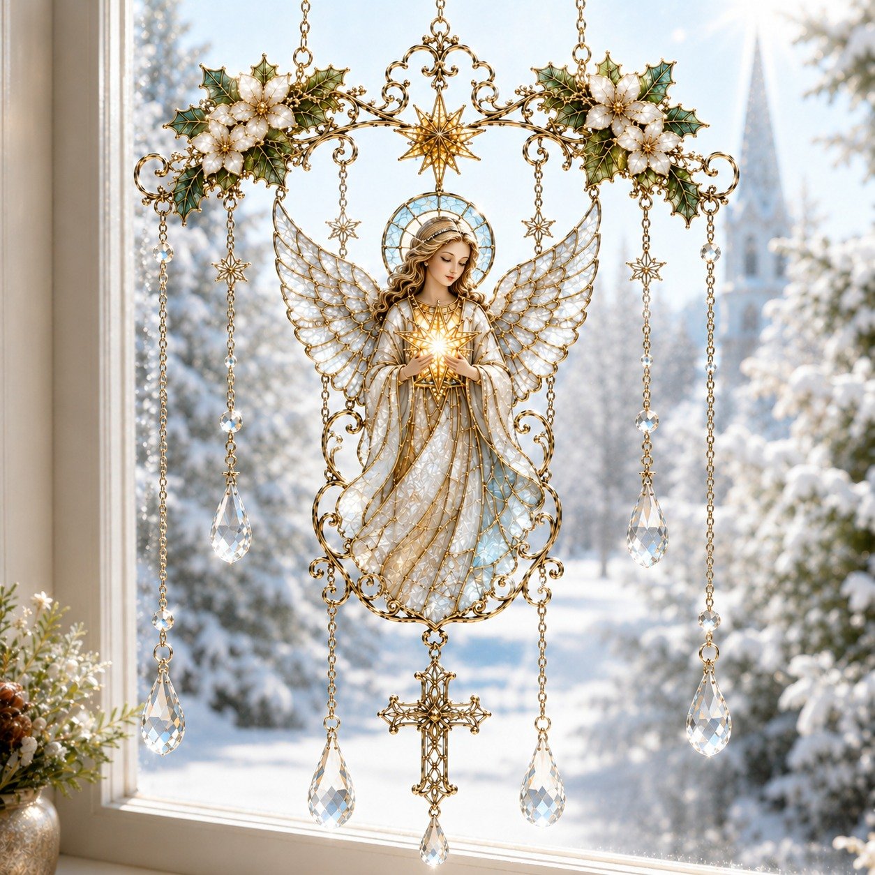 🌈 Stained Glass Faith-Inspired Sun Catcher ✈️ Buy 2+ Get Free Shipping