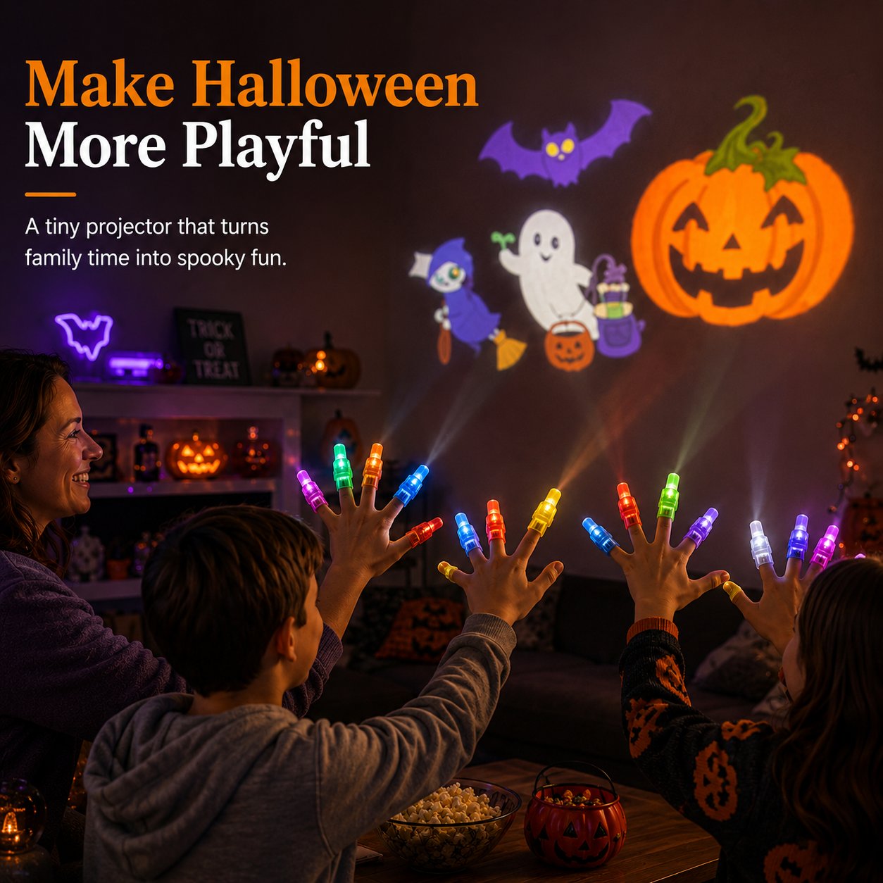 🎃 Halloween Finger Projector Lights – Mini Pattern Projector(36 Pcs)