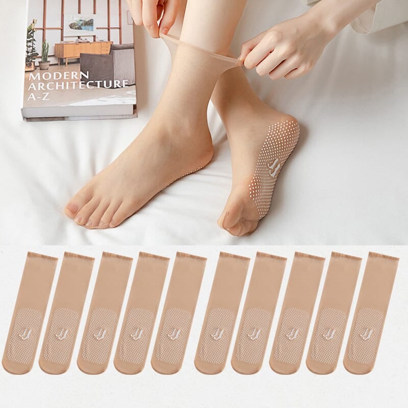 🔥🔥Invisible, Slip-resistant Crystal Silk Socks