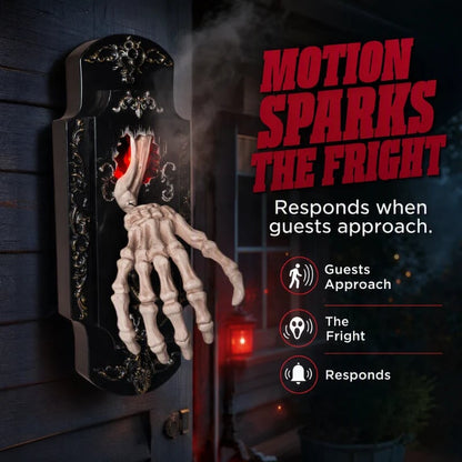 📢📢50% OFF !! ⏰Spooky Skull Door Bell Hanging Decoration