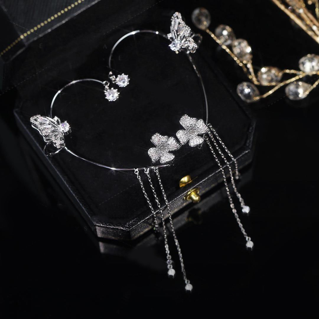 Buy One Get One Free！✨Butterfly Tassel Style Zircon Earrings | Perfect Gift🎁