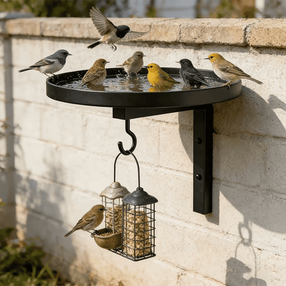Wall-Mounted Metal Bird Bath – Antique Bronze Finish 🐦🛁🧱🏡