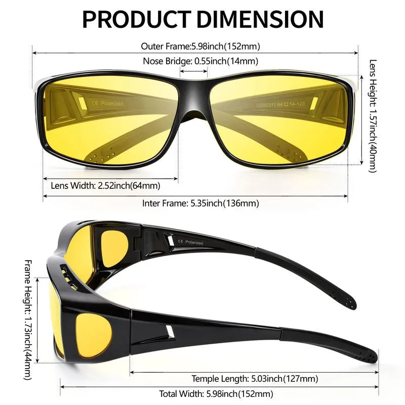 ✨ Night Vision Driving Glasses, Anti-glare Polarized