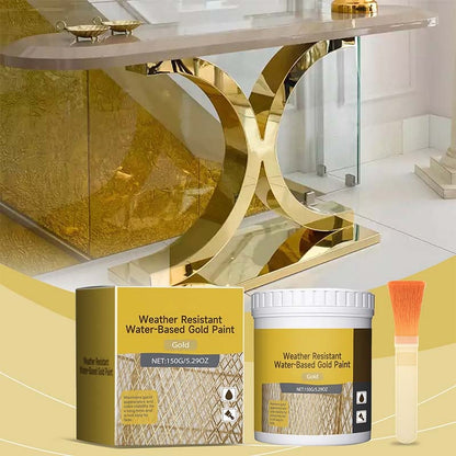 🎨🏡Water-Based Weather-Resistant Gold Paint 🔥Buy 2 Get 1 Free