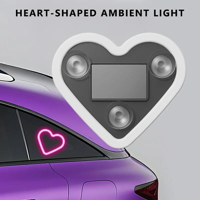 🔥🔥 Solar Powered Wireless LED Heart Shape C-Pillar Neon Light🥳BUY 2 GET 10% OFF