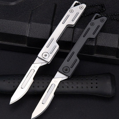 👉 🔪 Stainless Steel EDC Folding Knife + 10 Blades