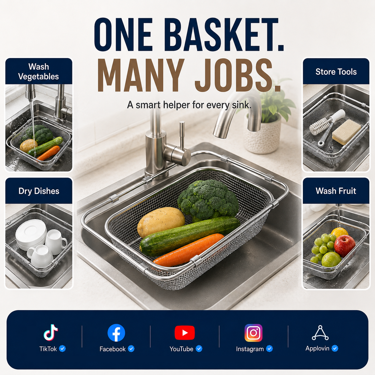 Great Gift - Expandable Over The Sink Dish Drying Rack