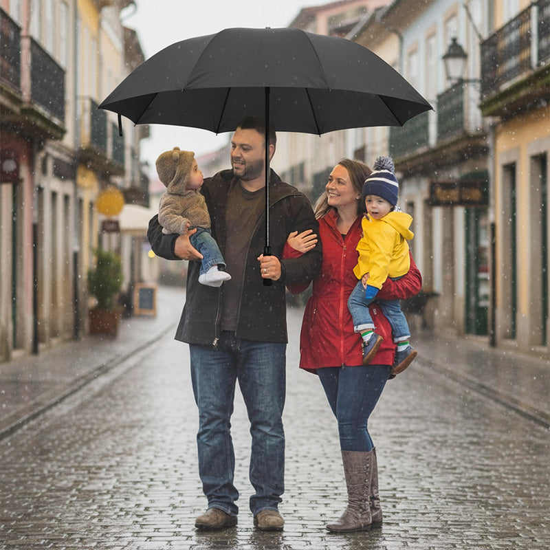12-Rib Large Foldable Windproof Umbrella
