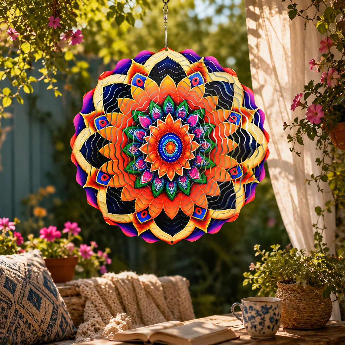 ✨3D Rotating Wind Spinner🏡Metal Garden Hanging Decor for Patio & Yard