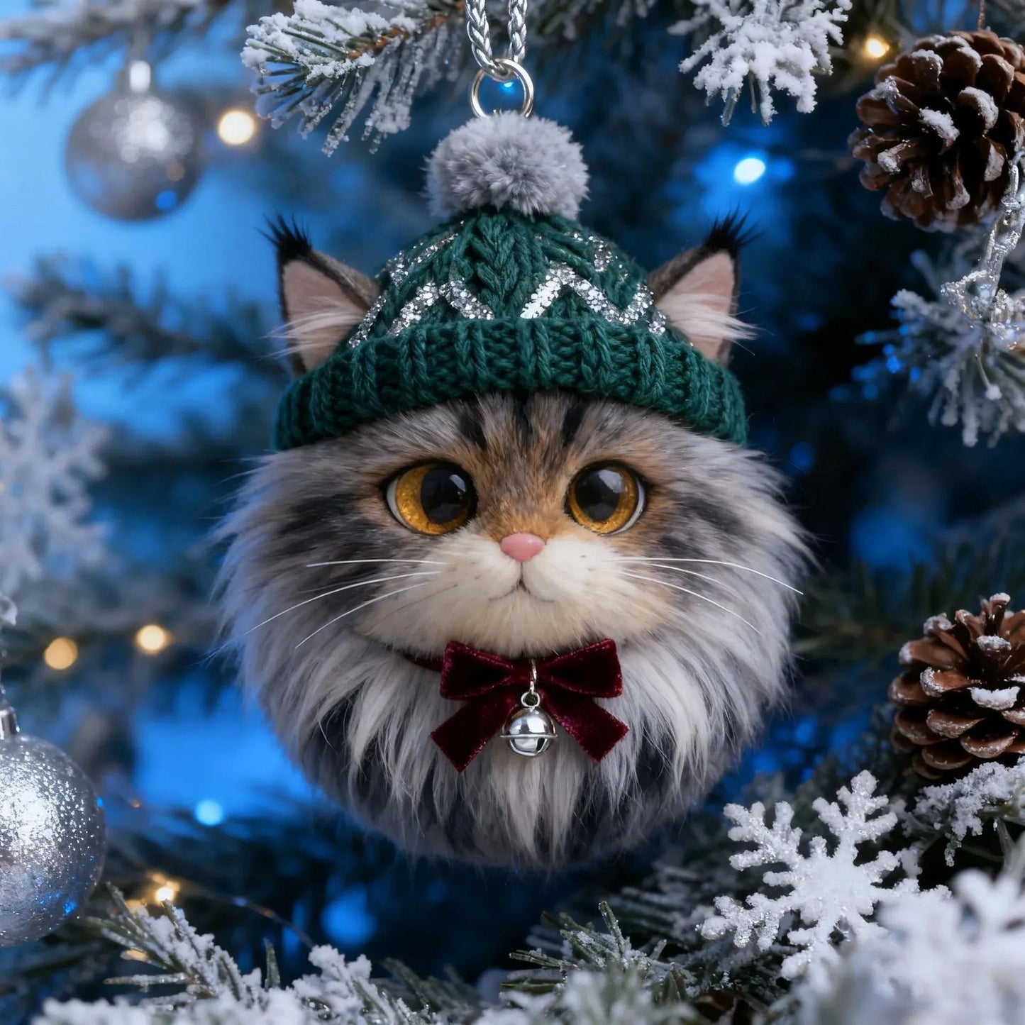 🐱❄️ Furry Friends: Winter Cat Ornament Collection