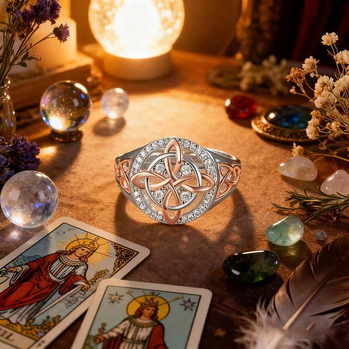 🔮Handmade Witch’s Return-Knot Protection Ring✨