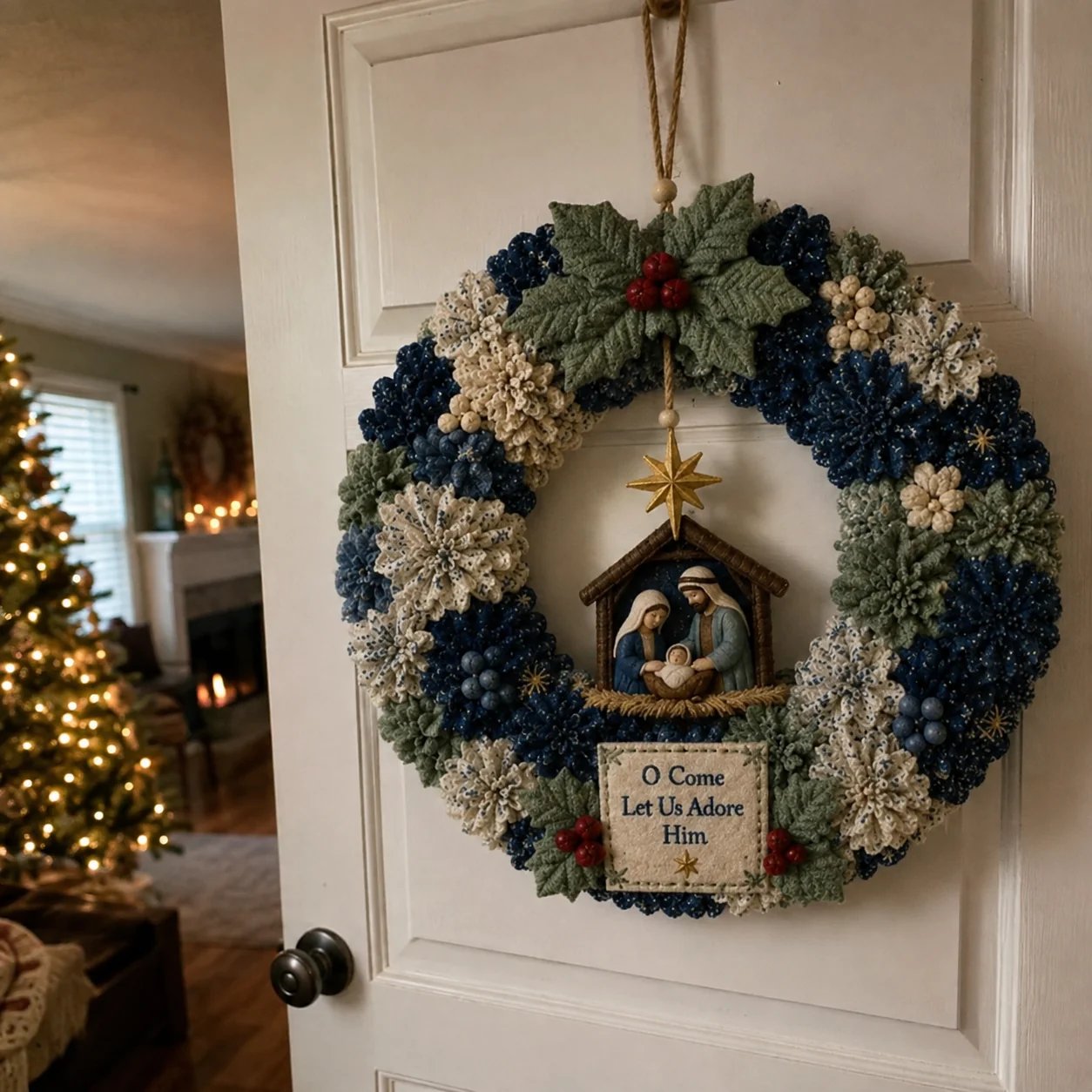 Free Shipping🎉49%OFF🎄 3D Fabric Poke Wreath DIY Kit