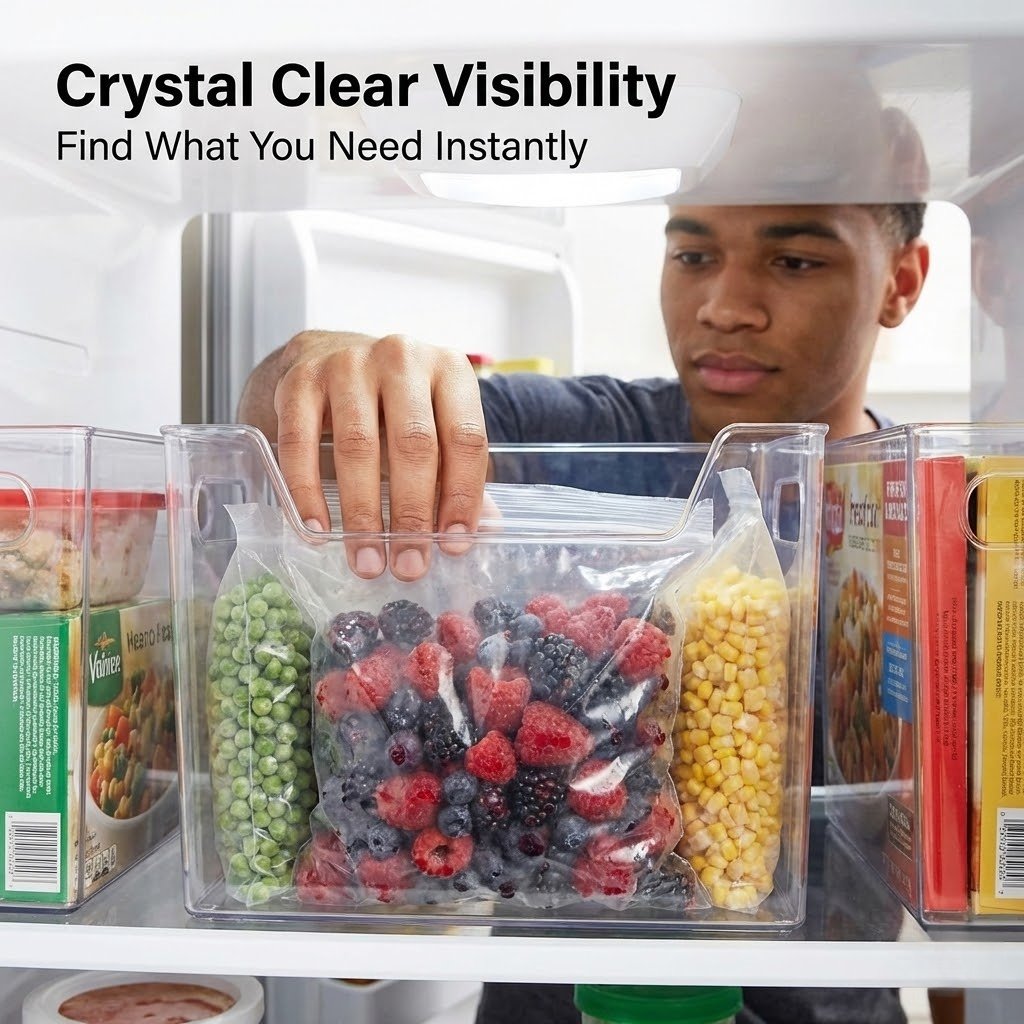 🔥 BIG SALE 🔥 Crystal Clear Freezer Storage Bins | More You Buy, More You Save!