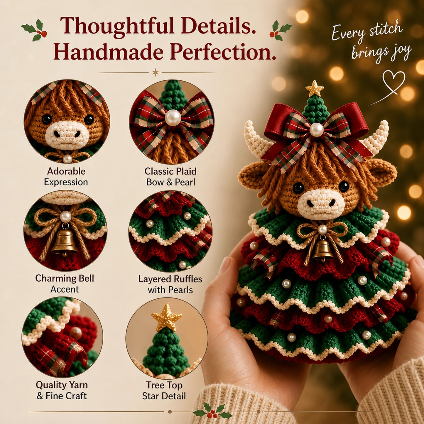 🔥LAST DAY 50% OFF - 🎄Crochet Animal Christmas Tree DIY Kit – Stitch a Little Christmas Magic