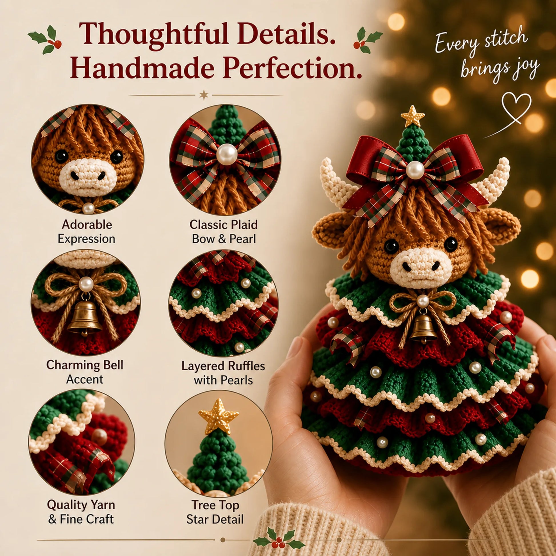 🔥LAST DAY 50% OFF - 🎄Crochet Animal Christmas Tree DIY Kit – Stitch a Little Christmas Magic