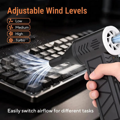 🔥2-in-1 Air Duster & Vacuum 🚀 High-Speed 130,000 RPM Blower