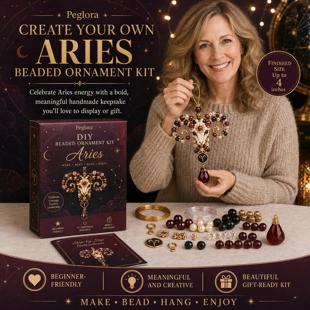 ✨ Zodiac Blessing Beaded Ornament DIY Kit