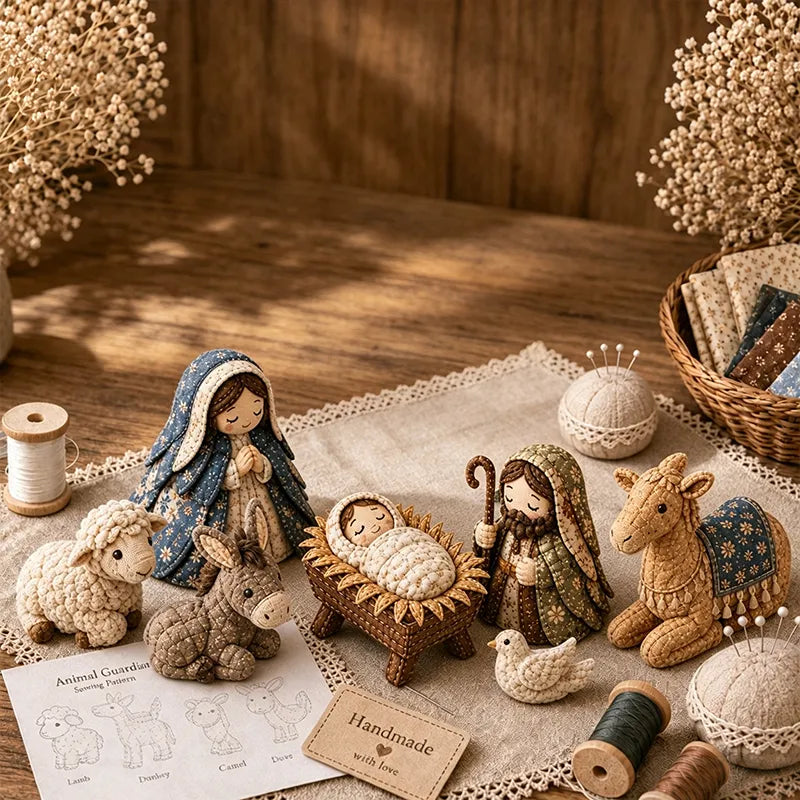 ✨ DIY Patchwork Nativity Scene Sewing Kit