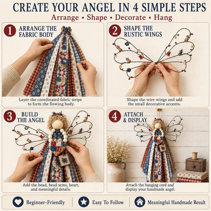 🪽 Angel Fabric Hanging DIY Kit - Stitch a Little Blessing That Stays Forever