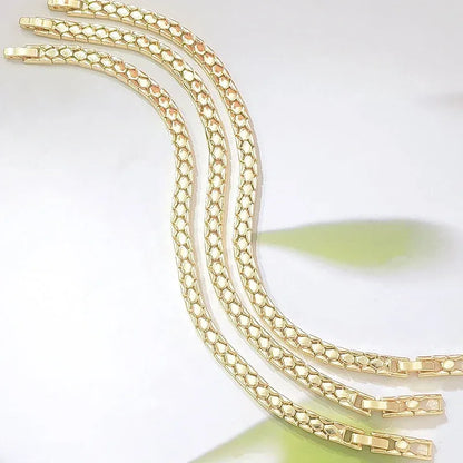 ✨ Double Win: Buy 2 Get 1 FREE + 50% OFF 💫 Gold Snake-Scale Chain Bracelet – Liquid Shine, Textured Luxe 🌟