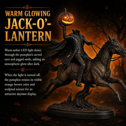 ⏰Limited Stock 50% OFF - 🎃🏇Midnight Chase Headless Horseman Statue✨
