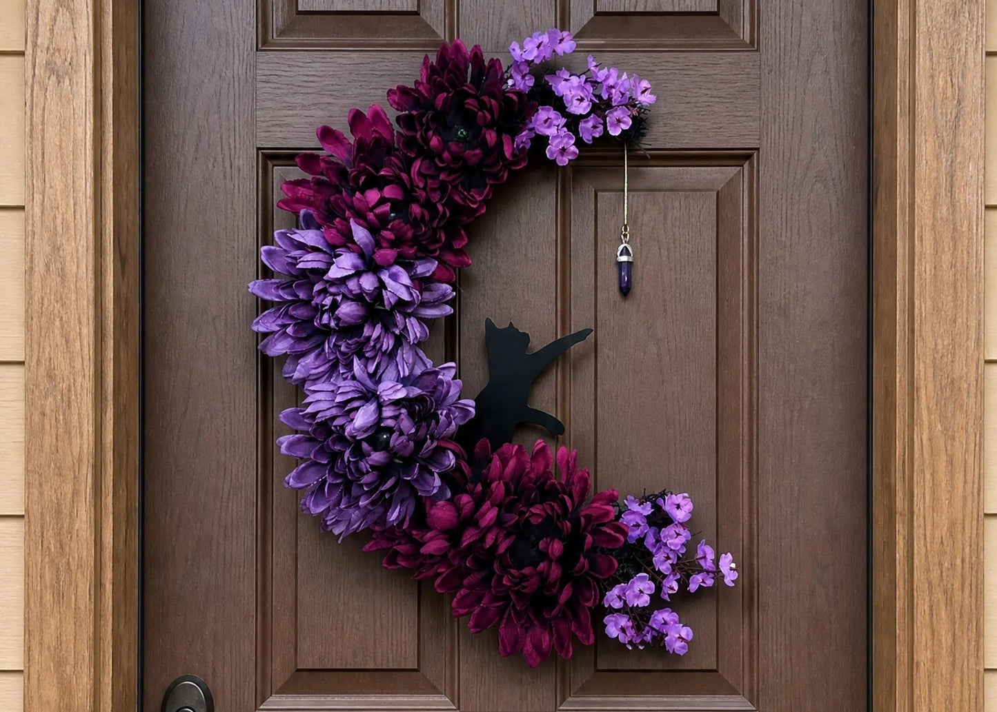 🐈‍⬛🌙Handmade Halloween Cat Wreath(📦Buy 2 Free Shipping)
