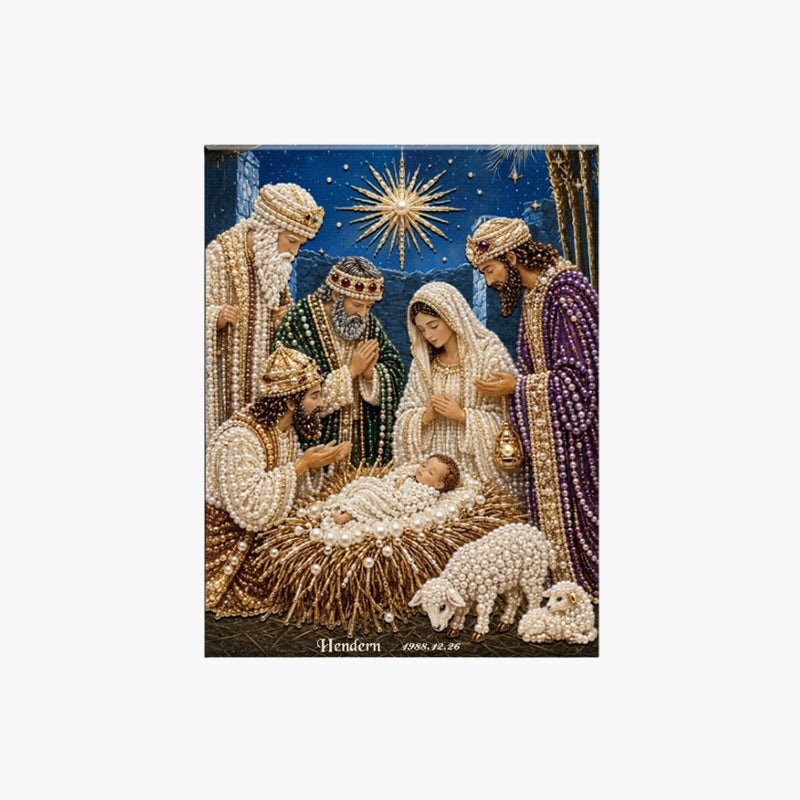🎄 LAST DAY 49% OFF –🌟 Nativity Scene Diamond Painting Kit