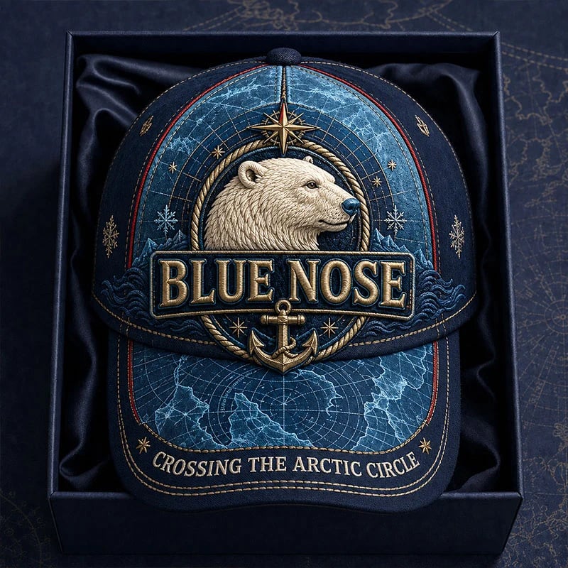 Vintage “Blue Nose” Arctic Circle Crossing Polar Bear 3D Commemorative Baseball Cap