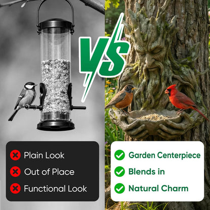 🔥 Garden Best Seller 🐦 Tree Spirit Bird Feeder – Outdoor Resin Decor 🌿Buy 2 Get 10% Off