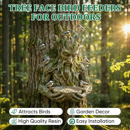 🔥 Garden Best Seller 🐦 Tree Spirit Bird Feeder – Outdoor Resin Decor 🌿Buy 2 Get 10% Off