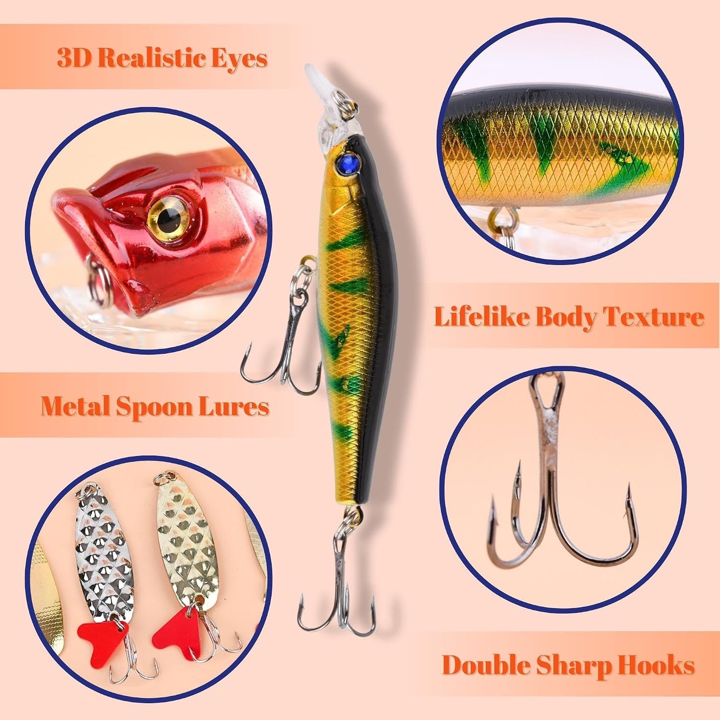 🎣Fishing Advent Calendar-24 Fishing Lures