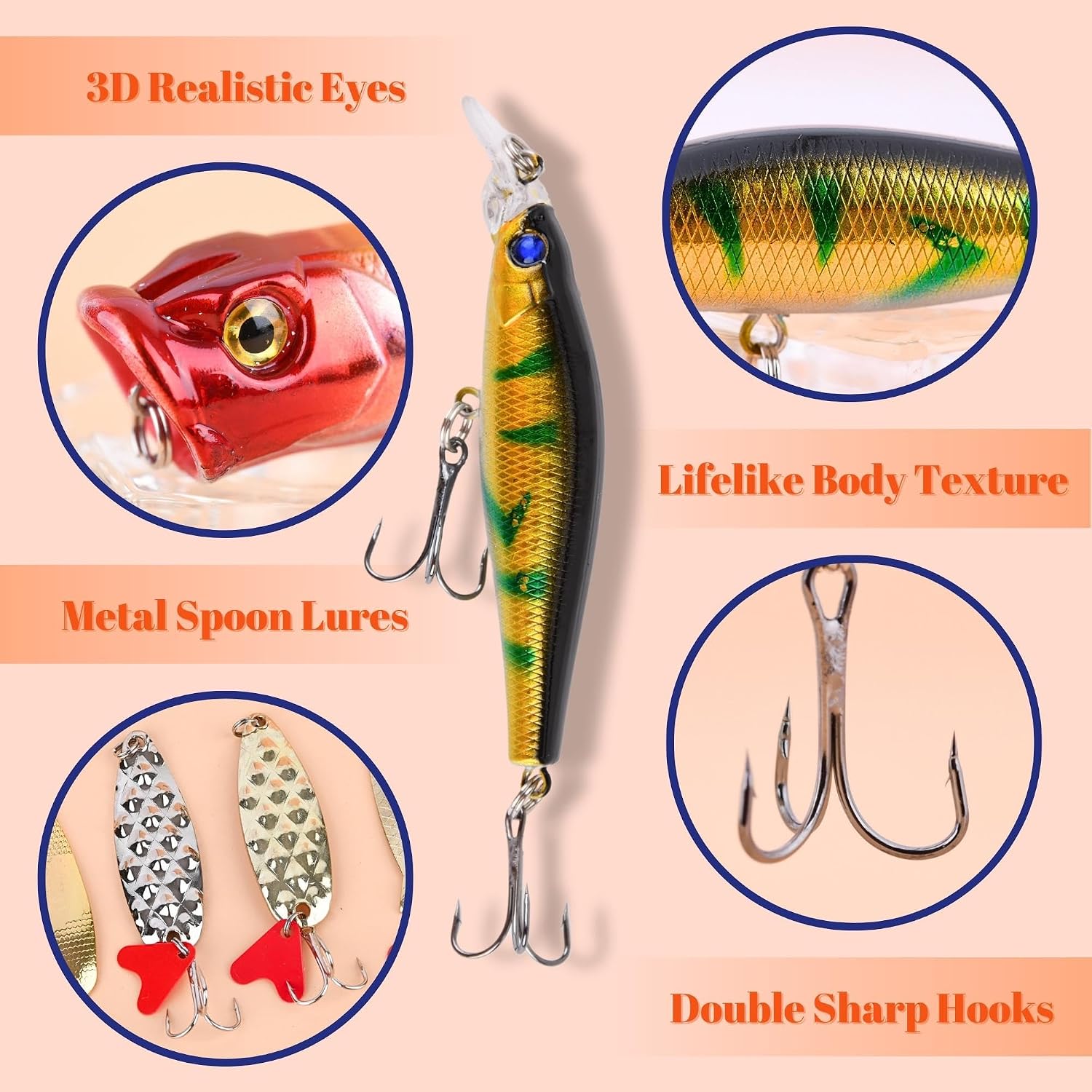 🎣Fishing Advent Calendar-24 Fishing Lures