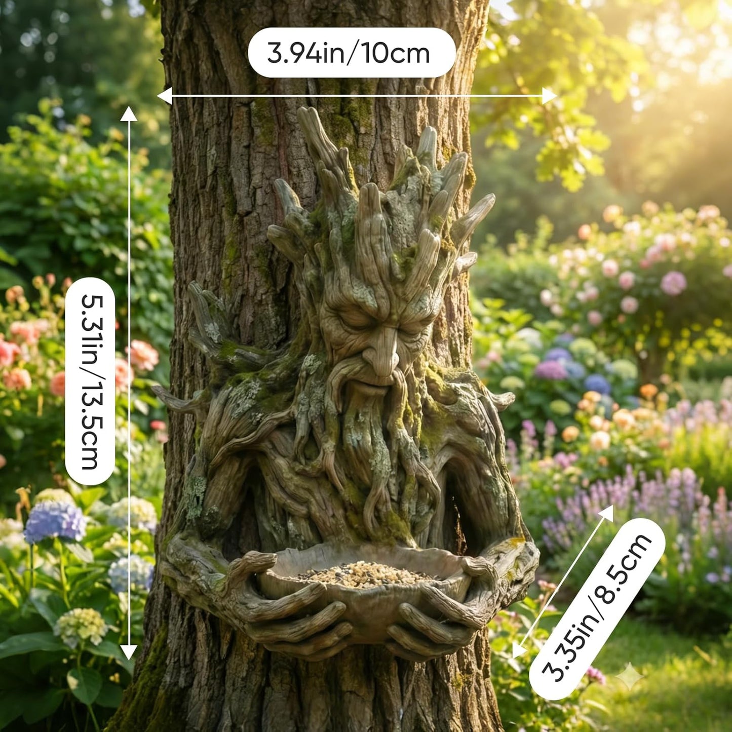 🔥 Garden Best Seller 🐦 Tree Spirit Bird Feeder – Outdoor Resin Decor 🌿Buy 2 Get 10% Off