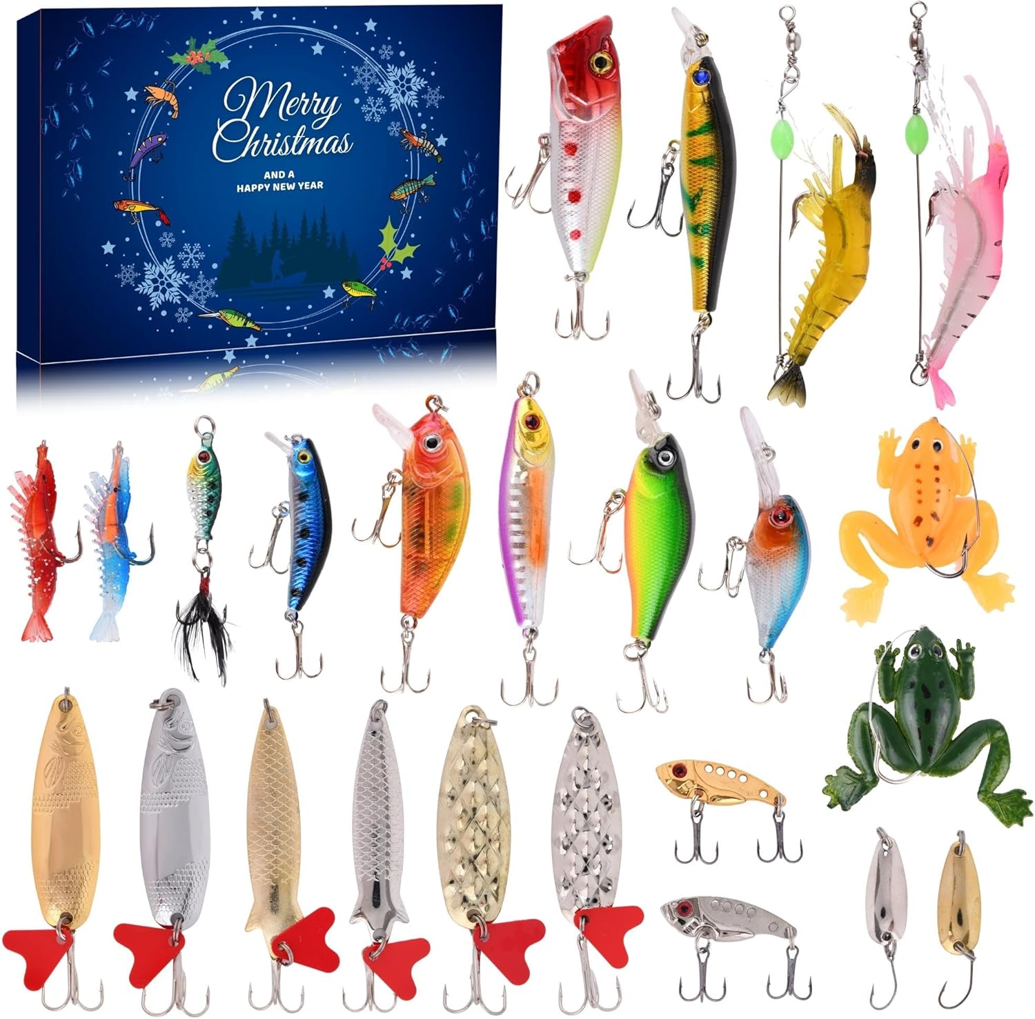 🎣Fishing Advent Calendar-24 Fishing Lures