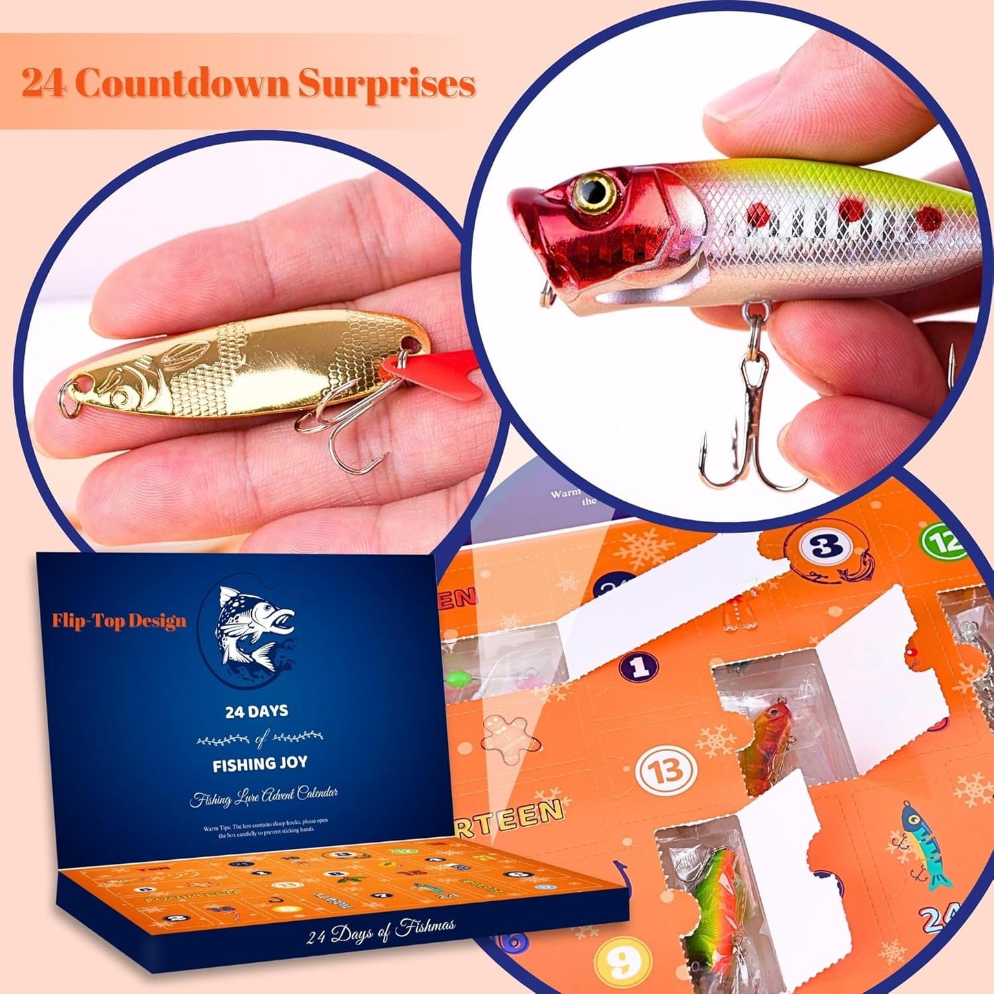 🎣Fishing Advent Calendar-24 Fishing Lures