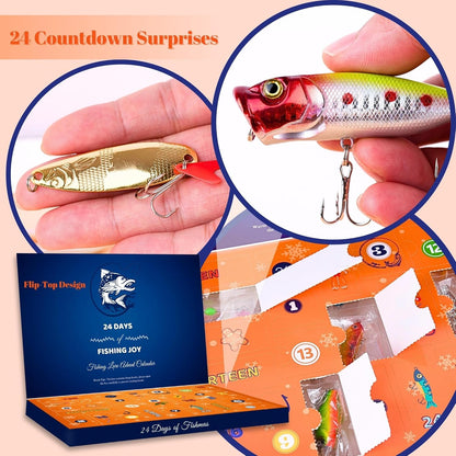 🎣Fishing Advent Calendar-24 Fishing Lures